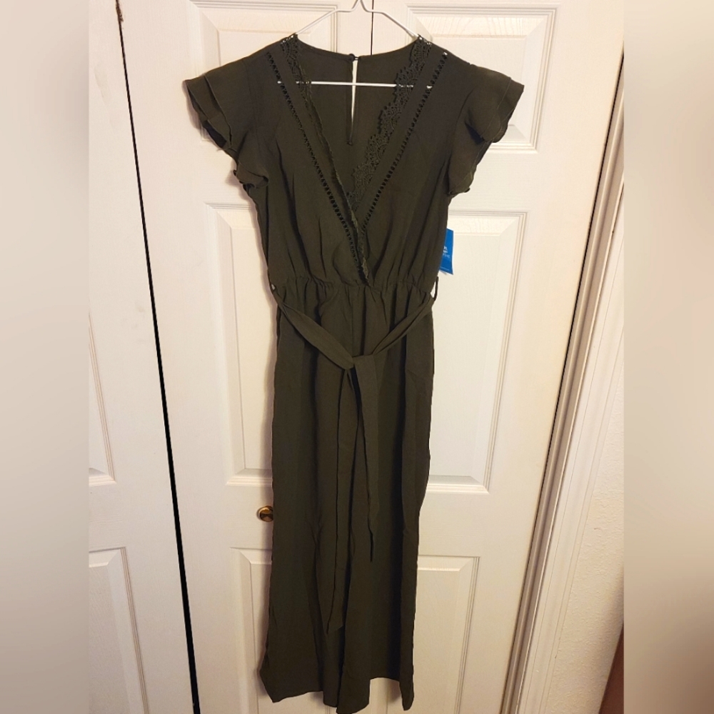 Women's green romper
